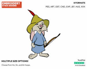 Skippy - Archery - Sports - Disney Embroidery Design in 3 sizes & 8 formats