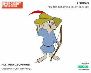 Skippy - Archery - Sports - Disney Embroidery Design in 3 sizes & 8 formats