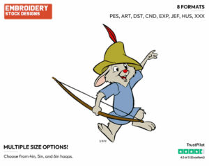 Skippy - Archery - Sports - Disney Embroidery Design in 3 sizes & 8 formats