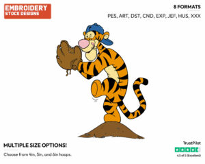 Tigger - Baseball - Sports - Disney Embroidery Design in 3 sizes & 8 formats