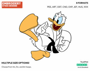 Donald Duck Karate - Bowling, Boxing, and Karate - Sports - Disney Embroidery Design in 3 sizes & 8 formats