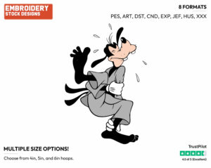 Goofy Trying Judo - Bowling, Boxing, and Karate - Sports - Disney Embroidery Design in 3 sizes & 8 formats