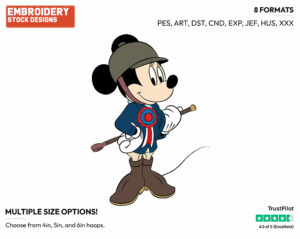 Equestrian Minnie Mouse - Bowling, Boxing, and Karate - Sports - Disney Embroidery Design in 3 sizes & 8 formats