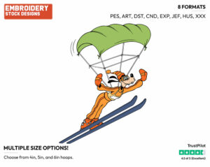 Goofy Ski Jumping - Hockey - Olympic Games - Disney Embroidery Design in 3 sizes & 8 formats