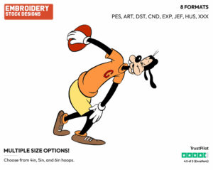 Goofy Throwing The Discus - Hockey - Olympic Games - Disney Embroidery Design in 3 sizes & 8 formats