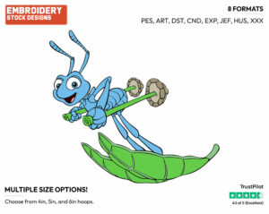 Flik - Skiing - Olympic Games - Disney Embroidery Design in 3 sizes & 8 formats
