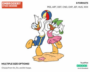Donald, Daisy Duck - Volleyball - Tennis & Badminton - Disney Embroidery Design in 3 sizes & 8 formats