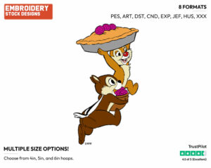 Chip, Dale, Berry Pie - Chip and Dale - TV Shows - Disney Embroidery Design in 3 sizes & 8 formats