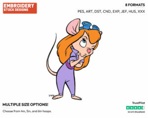 Gadget Thinking - Chip n Dale - Rescue Rangers - TV Shows - Disney Embroidery Design in 3 sizes & 8 formats