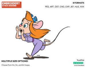 Gadget Calling Out - Chip n Dale - Rescue Rangers - TV Shows - Disney Embroidery Design in 3 sizes & 8 formats