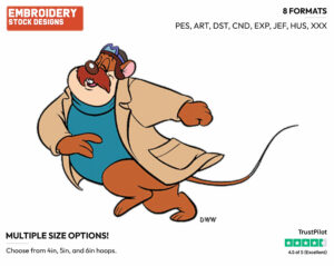 Montery Jack - Chip n Dale - Rescue Rangers - TV Shows - Disney Embroidery Design in 3 sizes & 8 formats
