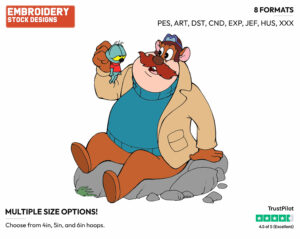 Zipper, Monterey Jack - Chip n Dale - Rescue Rangers - TV Shows - Disney Embroidery Design in 3 sizes & 8 formats