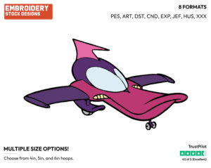 Darkwing Duck Plane - Darkwing Duck - TV Shows - Disney Embroidery Design in 3 sizes & 8 formats