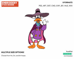 Darkwing Duck - Darkwing Duck - TV Shows - Disney Embroidery Design in 3 sizes & 8 formats