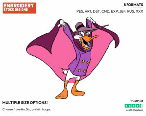 Darkwing Duck - Darkwing Duck - TV Shows - Disney Embroidery Design in 3 sizes & 8 formats