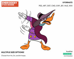 Darkwing Duck - Darkwing Duck - TV Shows - Disney Embroidery Design in 3 sizes & 8 formats