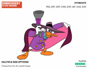 Darkwing Duck - Darkwing Duck - TV Shows - Disney Embroidery Design in 3 sizes & 8 formats
