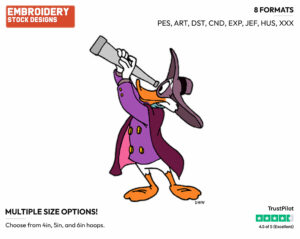 Darkwing Duck - Darkwing Duck - TV Shows - Disney Embroidery Design in 3 sizes & 8 formats