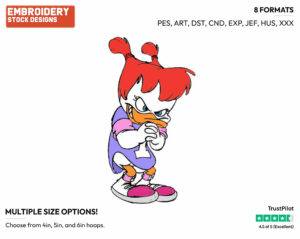 Gosalyn Looking Devious - Darkwing Duck - TV Shows - Disney Embroidery Design in 3 sizes & 8 formats