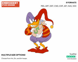 Quackerjack - Darkwing Duck - TV Shows - Disney Embroidery Design in 3 sizes & 8 formats