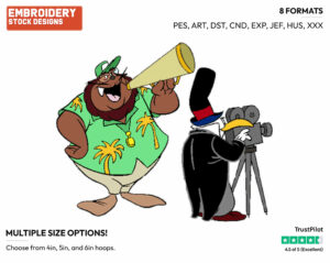 Tuskernini Directing Movie - Darkwing Duck - TV Shows - Disney Embroidery Design in 3 sizes & 8 formats