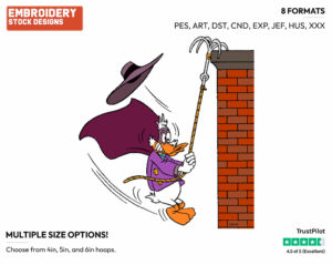 Darkwing Duck - Darkwing Duck - TV Shows - Disney Embroidery Design in 3 sizes & 8 formats
