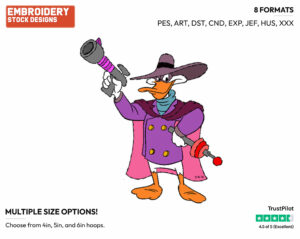 Darkwing Duck - Darkwing Duck - TV Shows - Disney Embroidery Design in 3 sizes & 8 formats
