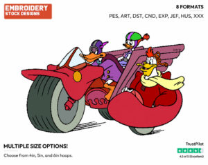 Darkwing Duck, Launchpad Mcquack - Darkwing Duck - TV Shows - Disney Embroidery Design in 3 sizes & 8 formats