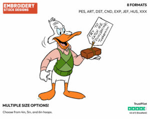 Drake Mallard - Darkwing Duck - TV Shows - Disney Embroidery Design in 3 sizes & 8 formats
