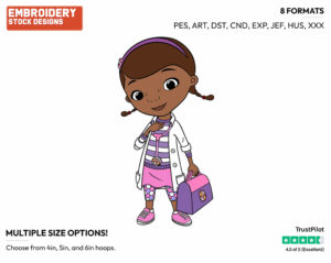Doc Mcstuffins Doctor Bag - Doc McStuffins - TV Shows - Disney Embroidery Design in 3 sizes & 8 formats