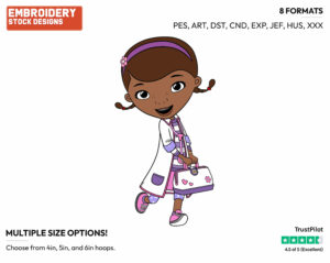 Doc Mcstuffins Doctor Bag - Doc McStuffins - TV Shows - Disney Embroidery Design in 3 sizes & 8 formats
