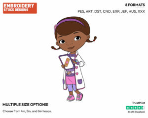 Doc Mcstuffins, Clipboard - Doc McStuffins - TV Shows - Disney Embroidery Design in 3 sizes & 8 formats