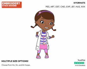 Doc Mcstuffins - Doc McStuffins - TV Shows - Disney Embroidery Design in 3 sizes & 8 formats