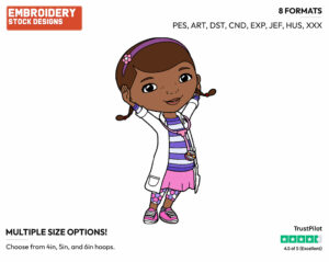 Doc Mcstuffins - Doc McStuffins - TV Shows - Disney Embroidery Design in 3 sizes & 8 formats