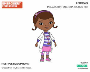 Doc Mcstuffins - Doc McStuffins - TV Shows - Disney Embroidery Design in 3 sizes & 8 formats