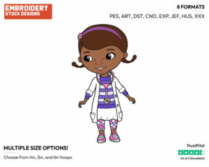 Doc Mcstuffins - Doc McStuffins - TV Shows - Disney Embroidery Design in 3 sizes & 8 formats