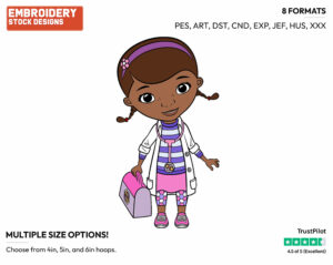 Doc Mcstuffins - Doc McStuffins - TV Shows - Disney Embroidery Design in 3 sizes & 8 formats