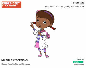 Doc Mcstuffins, Roller Skates - Doc McStuffins - TV Shows - Disney Embroidery Design in 3 sizes & 8 formats