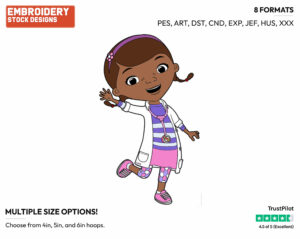 Doc Mcstuffins - Doc McStuffins - TV Shows - Disney Embroidery Design in 3 sizes & 8 formats