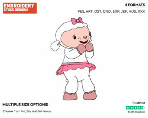 Lambie - Doc McStuffins - TV Shows - Disney Embroidery Design in 3 sizes & 8 formats