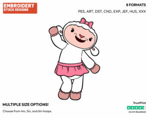 Lambie - Doc McStuffins - TV Shows - Disney Embroidery Design in 3 sizes & 8 formats