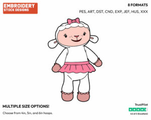Lambie - Doc McStuffins - TV Shows - Disney Embroidery Design in 3 sizes & 8 formats