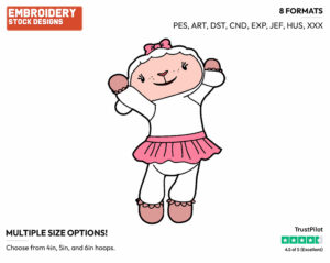 Lambie - Doc McStuffins - TV Shows - Disney Embroidery Design in 3 sizes & 8 formats