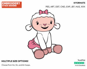 Lambie - Doc McStuffins - TV Shows - Disney Embroidery Design in 3 sizes & 8 formats