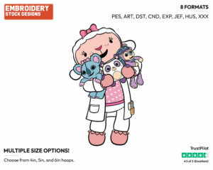 Lambie, Lala, Pandora, Snuggs - Doc McStuffins - TV Shows - Disney Embroidery Design in 3 sizes & 8 formats