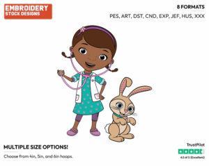 Carrots, Doc Mcstuffins - Doc McStuffins - TV Shows - Disney Embroidery Design in 3 sizes & 8 formats