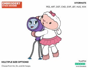 Lambie, Aurora - Doc McStuffins - TV Shows - Disney Embroidery Design in 3 sizes & 8 formats