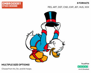 Scrooge - Ducktales - Classic - TV Shows - Disney Embroidery Design in 3 sizes & 8 formats