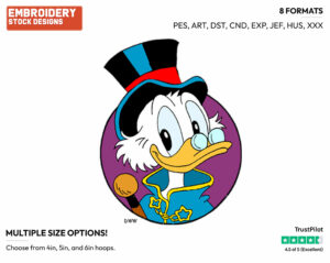 Scrooge - Ducktales - Classic - TV Shows - Disney Embroidery Design in 3 sizes & 8 formats