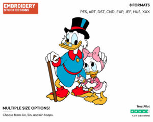 Scrooge, Webbigail - Ducktales - Classic - TV Shows - Disney Embroidery Design in 3 sizes & 8 formats